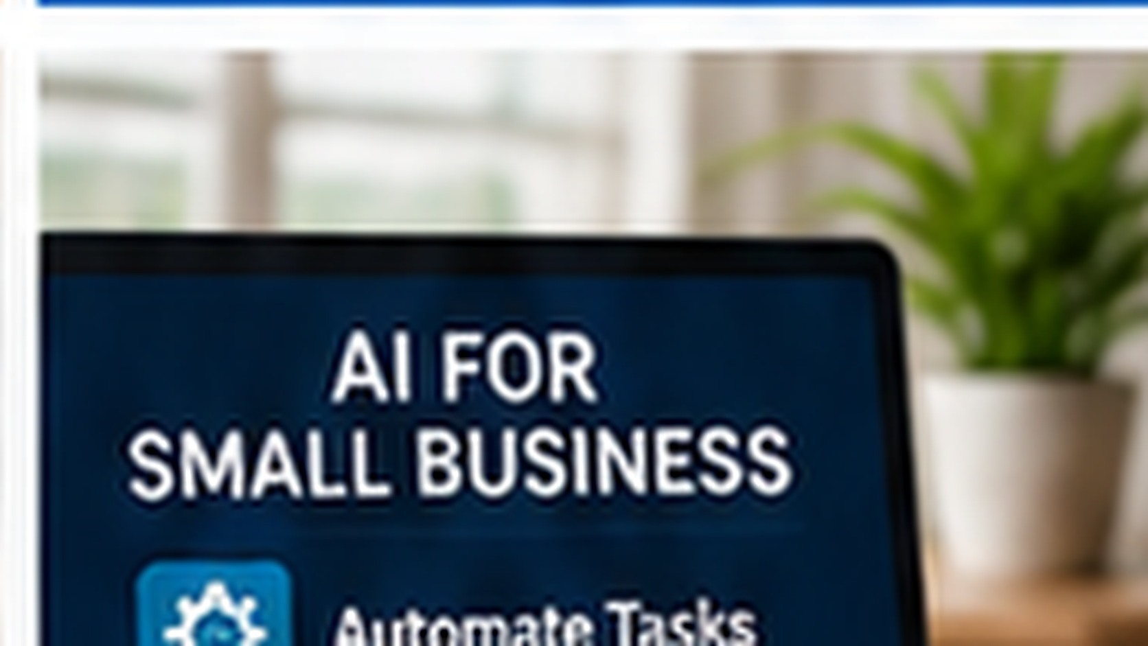 Small business operations desk with an AI workflow dashboard, customer requests, inventory notes, scheduling tasks, and a human review checklist.