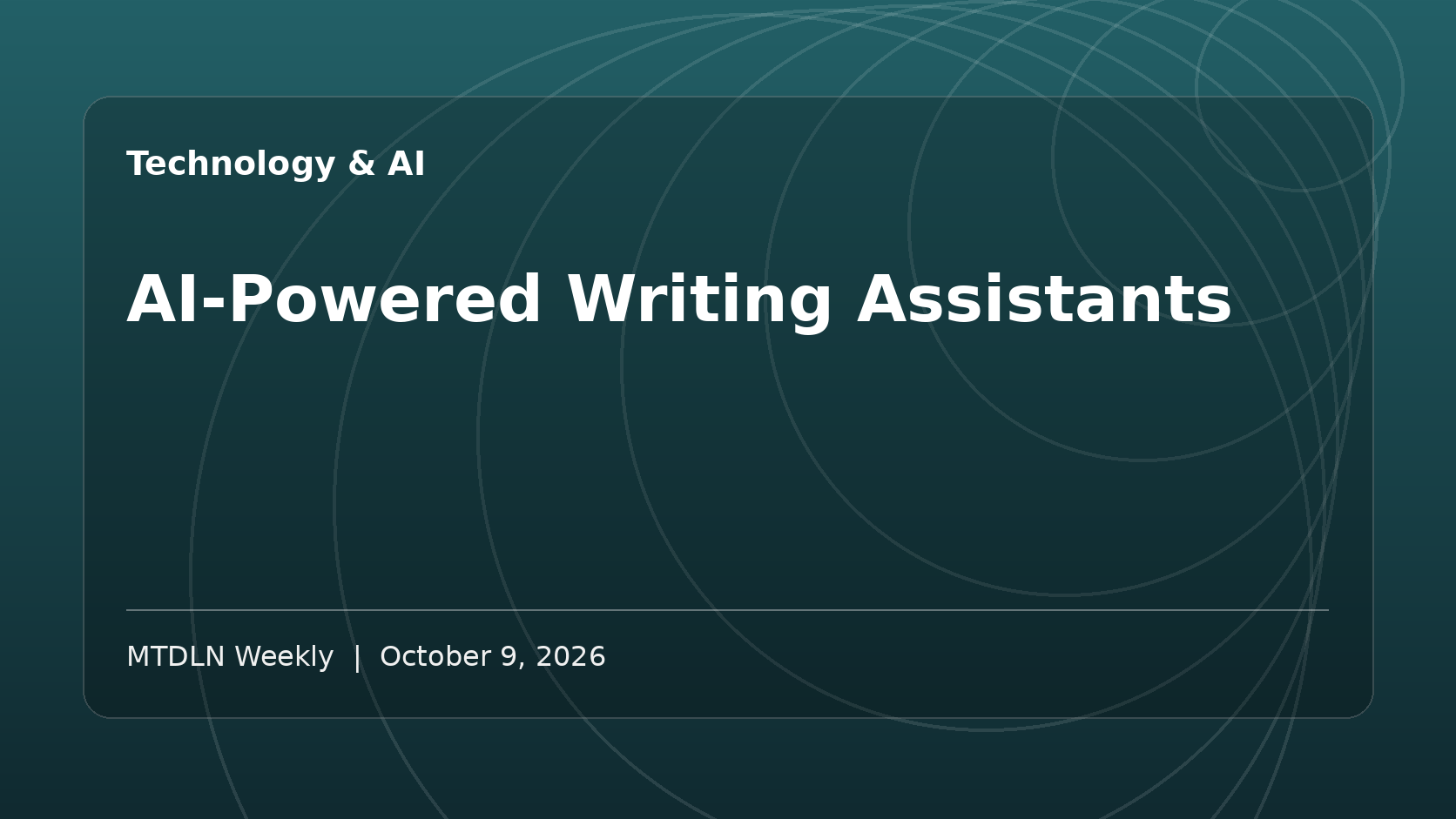 Illustrated MTDLN feature image for AI-Powered Writing Assistants.