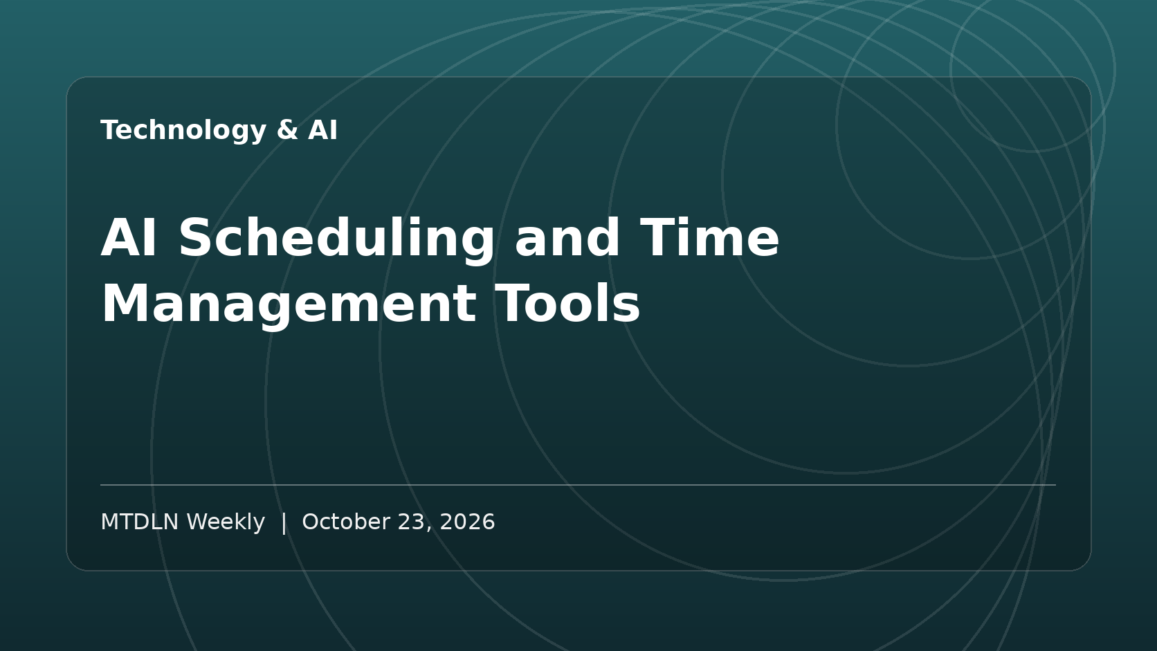 Illustrated MTDLN feature image for AI Scheduling and Time Management Tools.